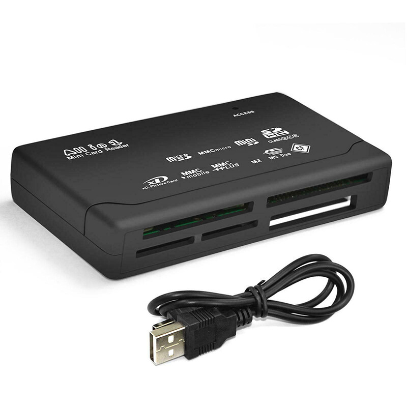 Compact All in One USB Multi Memory Card Reader Adapter for M2 MMC XD CF MS